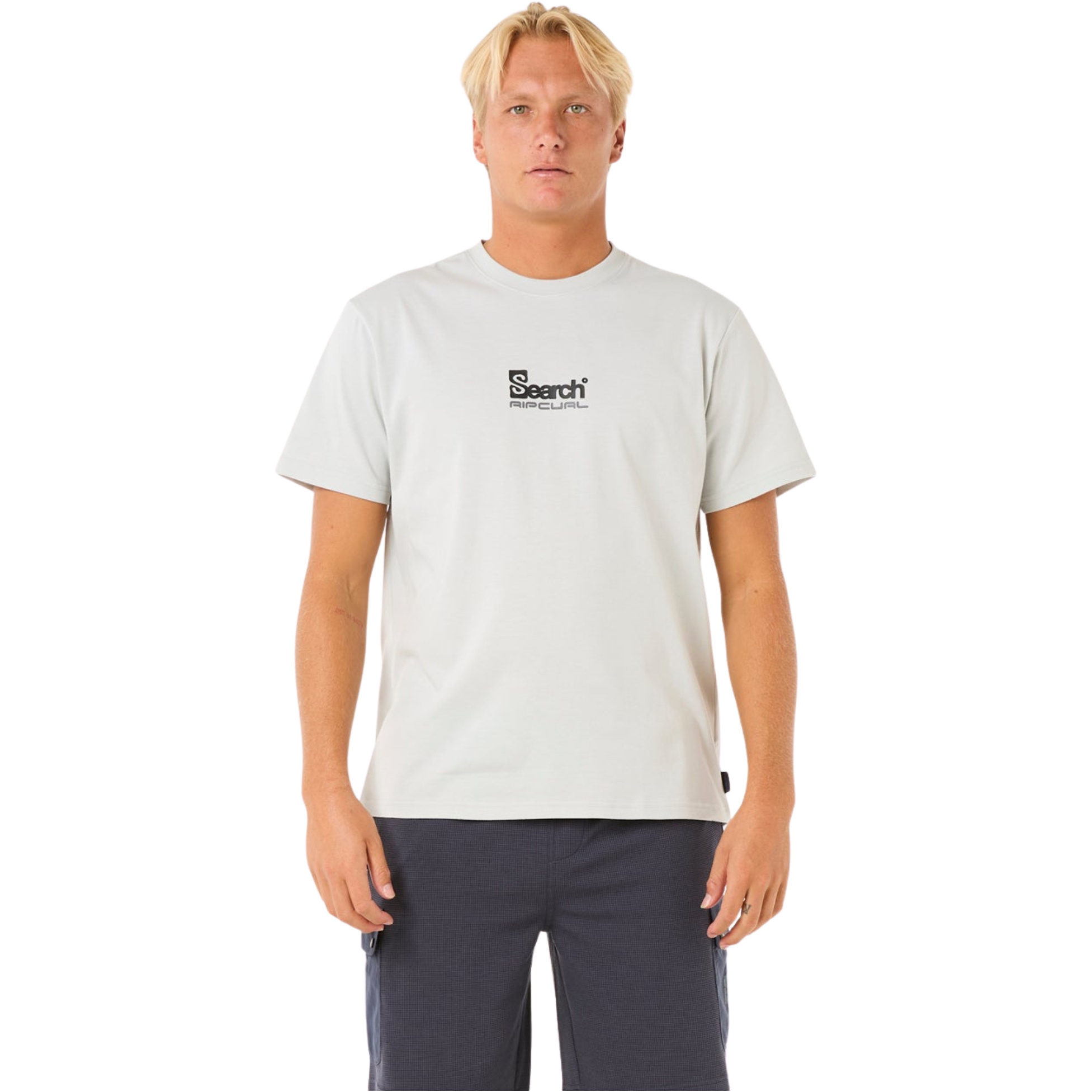 2025 Rip Curl Heren Vaporcool Searchin Tee 0NMMTE - Iced Grey